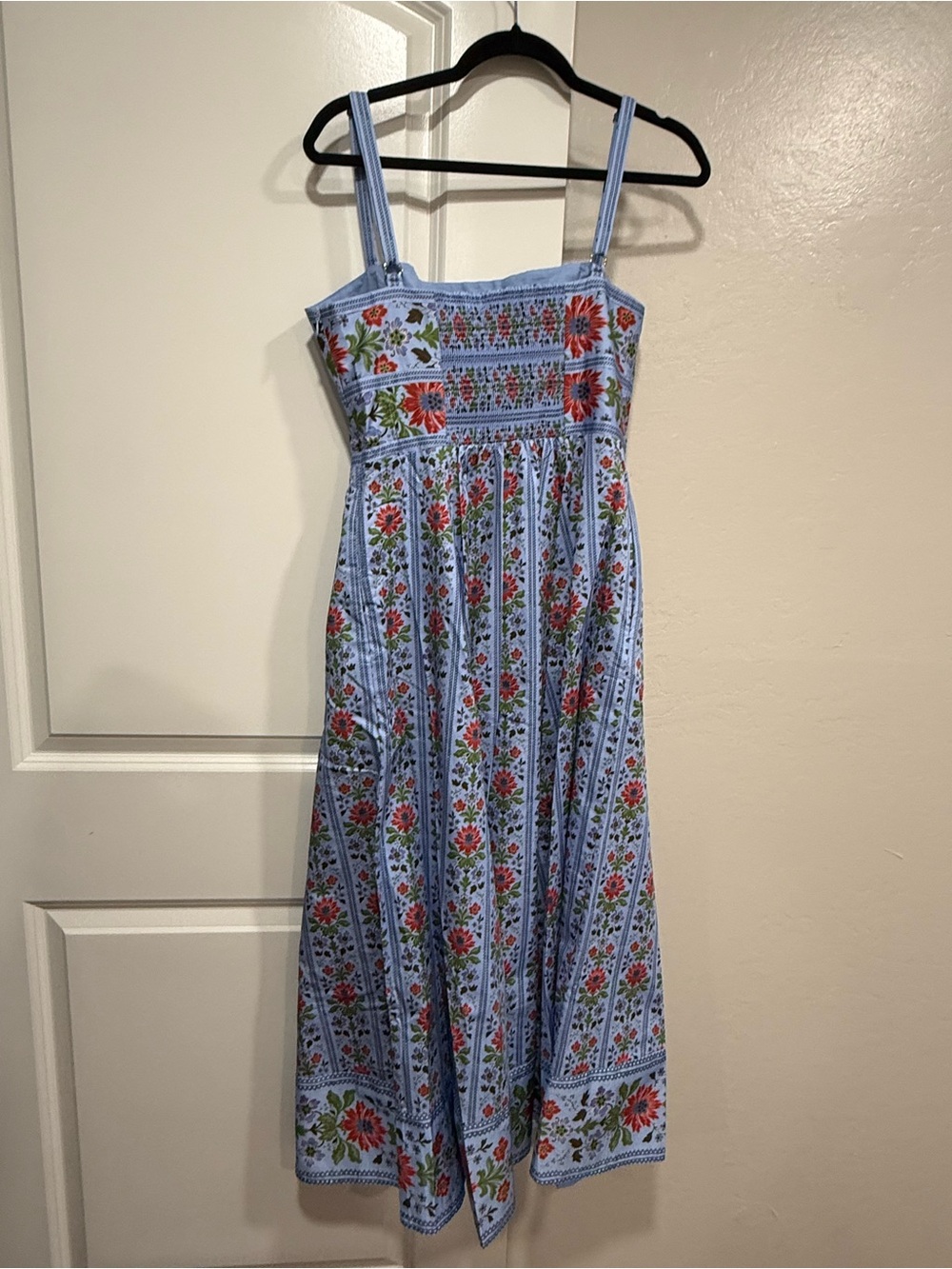 NWT Hill House Margot Midi Dress in Floral Block Stripe/Blue Multi - Picture 5 of 6